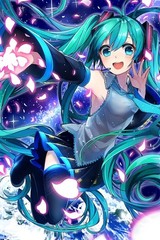 Hatsune Miku Vocaloid Anime Poster print 11″x17″ inches home decor