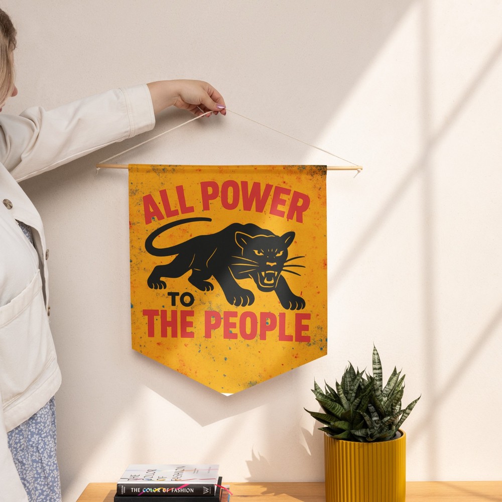 Power to the People Banner Black Panther Party Antiracist banner Protest Sign