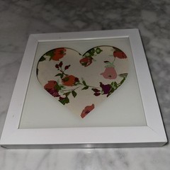 Opal House Floral Heart Framed Wall Art