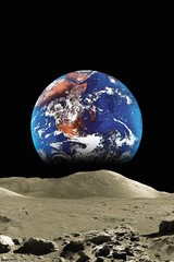 EARTH FROM THE MOON single 24×36 poster BRAND NEW NEVER HUNG SOLAR SYSTEM SPACE!