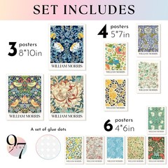 Unframed William Morris Wall Art – Eclectic Botanical Prints for Home Decor