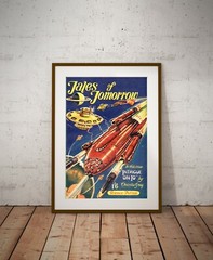 1950’s Science Fiction POSTER! – (up to 24 x 36) – Vintage – Spaceship – SciFi
