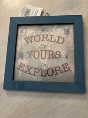 Inspirational Quote Framed Wall Art Set of 2- 9 inches-