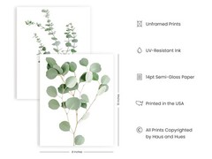 Botanical Plant Wall Art Prints – Set of 4 Plant Decor Prints, Floral Kitchen…