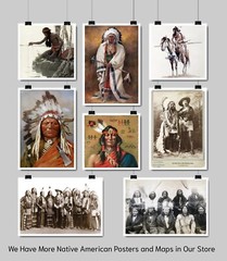 1925 Map of Indians of California Stocks and Tribes Native American Poster Print