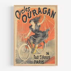 Cycles Ouragan St. Etieenne (Loire) Baylac (France) Bicycle 1894 Retro Vintage P