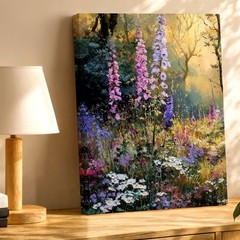 Nature Canvas Wildflower Meadow Forest Landscape Floral Gallery Office Print