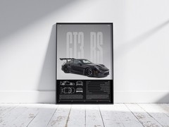 Porsche 911 GT3 RS Poster | Luxury Supercar Wall Art | Racing Decor Gift
