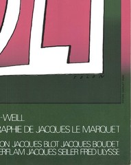 JEAN-MICHEL FOLON POL 30.25″ x 22″ Serigraph 1974 Surrealism Multicolor, Pink, G