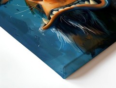 Canvas Funny Moose Portrait Rustic Animal Painting Home Room Elegant Boho Print