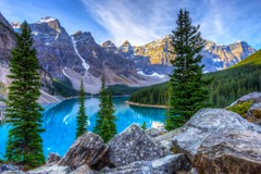 Mountain Lake Forest Nature Art Wall Indoor Room Outdoor Poster – POSTER 20×30