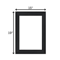 «Home Story» Printed Wall Art Ready To Hang Framed Poster Black Frame 15×19″