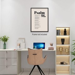 Bible Verses Psalm 91 Wall Art Christian Positive Quote Scripture Posters Mod…