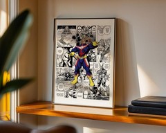 All Might Manga Panels Poster | My Hero Academia Anime Wall Art Print
