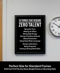 8×10 Unframed Leadership Quote Print – Discipline & Motivation for Workspaces