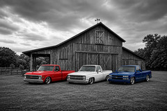 Chevy C-10 Patriotic Photo Stretched Canvas Print 30″x40″