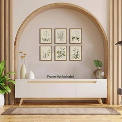 YD&YZY Vintage Botanical Wall Art Neutral Floral Canvas Flower Wall Decor Set of