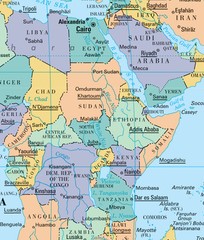 World Wall Map Robinson Projection – 21″x36″ Rolled Paper or Laminated Blue 2020