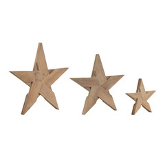 Gallantry 18 In. X 19 in Rustic Brown 3 Piece Wooden Wall Art Set
