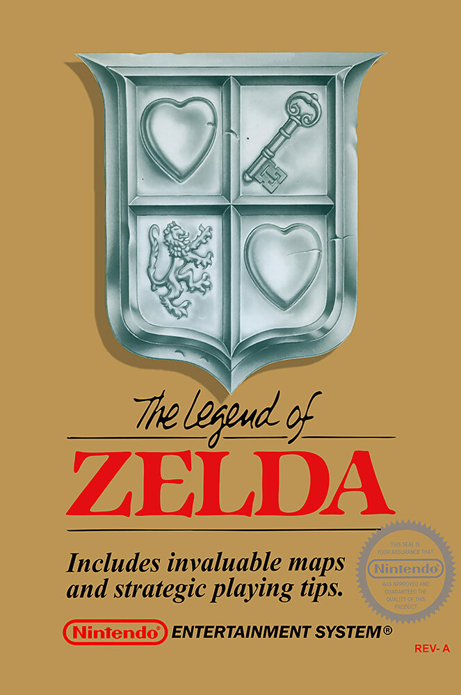 The Legend of Zelda BOX ART Original NES Premium POSTER MADE IN USA – ZEL026
