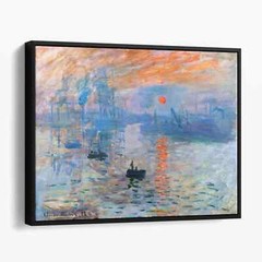 Sunrise – Impression (1872) by Claude Monet Coastal Canvas Print Wall Art