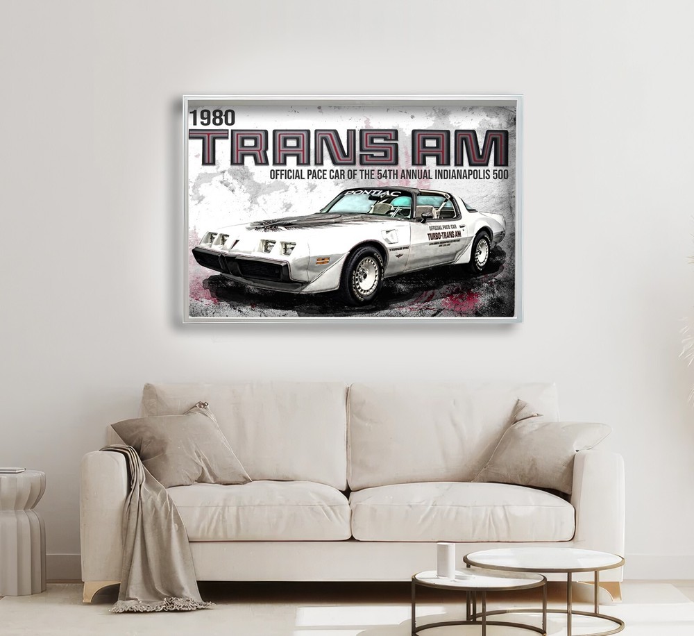 1980 Pontiac Trans Am Indy 500 Pace Car Design 24×36 or 11×17 In Poster