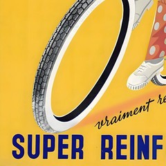 Hutchinson Super Reinforced Libeaux (France) Bicycle 19 Retro Vintage Poster Pri