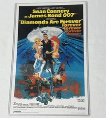 JAMES BOND DIAMONDS ARE FOREVER – 11×17 Movie Poster – Purchased In Lahaina, HI