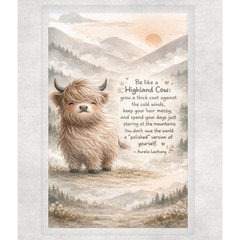 Laminated Poem Print 8.5×11 Unframed Highland Cow Western Wall Art Decor Gift