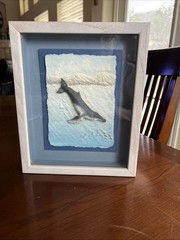 Humpback Whale Shadowbox Framed Art Nautical Ocean Decor