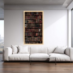 Vintage Leather Book Collection Poster No Fram Antique Library Poster No Frame