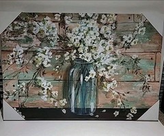 Patton Wall Decor Blooms in Mason Jar Floral Canvas Art 36.5 X 24.5