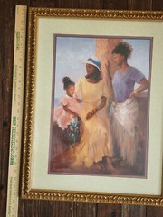 Stylish Black Family Theme Golden Brown Framed Home Interior Picture 26×20