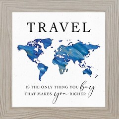 Travel Wall Art – “Travel Makes You Richer” – Framed Decor by Summer Snow