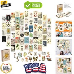 Vintage Wall Collage Kit Aesthetic Pictures 60 Set 4×6 inch, Cottagecore Room…