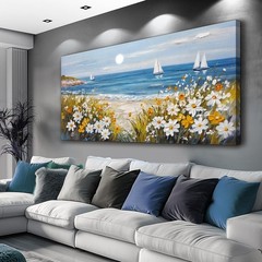 Wall Art For Dining Room Kitchen Blue Ocean Beach Art Pictures Living Room De…