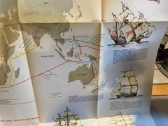 Map – World of Sail 1. Bartholomew World Pictiorial Map Series 1984