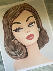 Retro Barbie 8×10 Portrait Art Print Set Of 4 – Silkstone Blonde Beauties