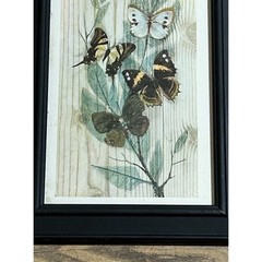 Gallardo Butterflies Art Print Black Wood Frame Signed Botanical insect Vintage