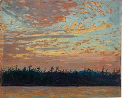 Tom Thomson Sunset Sky 1915 Vintage Canadian Wilderness – Art Print