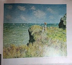 CLAUDE MONET Gallery Print 24×27 CLIFF WALK AT POURVILLE Matte Paper Chicago Art
