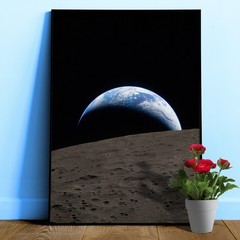 NASA Artemis 2 Lunar Flyby: Earthset (Hi-Res) — space photo poster, science art