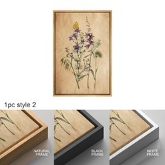 Wall26 Vintage Wildflowers Framed Wall Art Boho Floral Canvas Prints