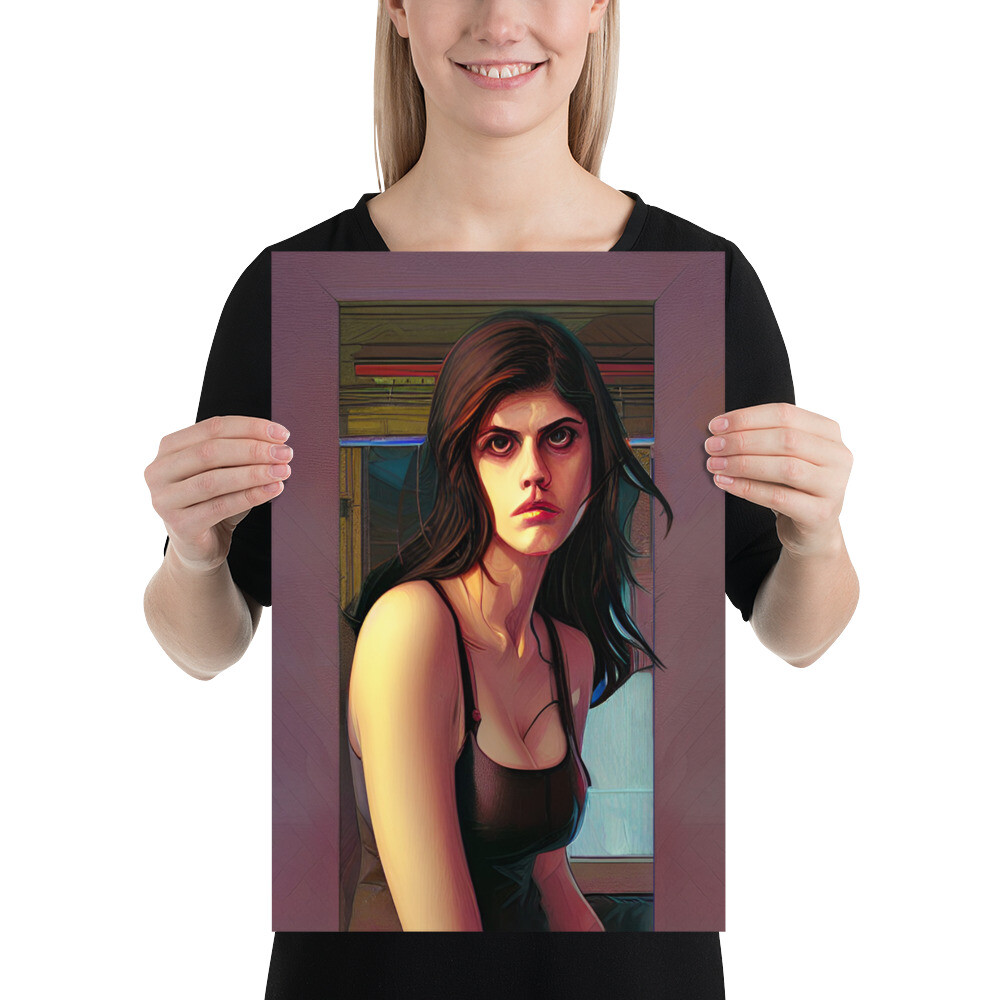 Alexandra Daddario Poster Wall Art 12″x 18″ Inch. Fanart Cartoon Big Fan Artwork