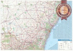 DETAILED NEW SOUTH WALES STATE ROADS NSW AUSTRALIA MAP OF AUS PREMIUM POSTER