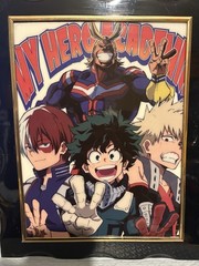 My Hero Academia Wall Art Framed 13.5×11 w/ 11×8 Print (Frame Damage)