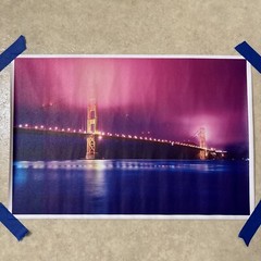 Golden Gate Bridge California Colorful ✅ Poster Wall Art Print Decor ✅ 12×18 in