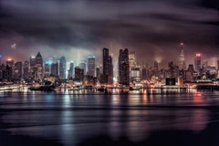 A Gotham Night Stormy New York City NYC Skyline Photo Photograph Poster 36×24