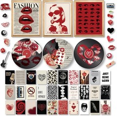 97 Decor Downtown Girl Room Decor Y2k Posters – Dark Red Downtown Girl Aesthetic