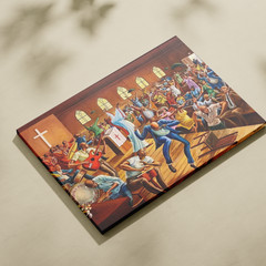 Ernie Barnes African American Church Art Canvas Print Black Gospel Wall Decor
